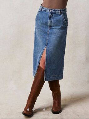 We The Free Wild Wild Roses Midi Light Indigo